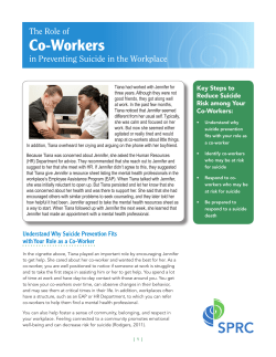 Co-Workers - Suicide Prevention Resource Center