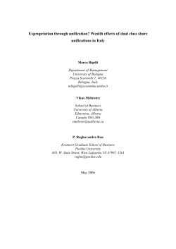 Expropriation through unification? Wealth effects of dual - USI