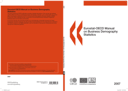 EUROSTAT - OECD Manual on Business Demography