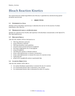 Bleach Reaction Kinetics - X