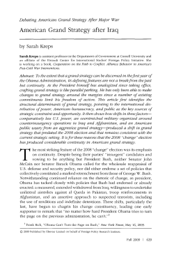 American Grand Strategy after Iraq