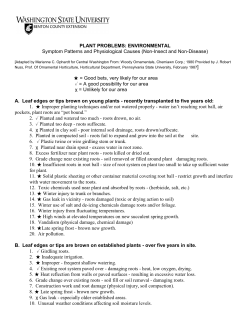 Environmental Plant Problems