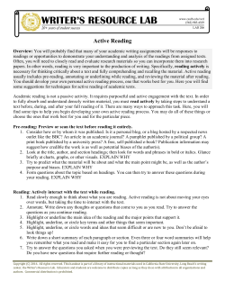 Active Reading