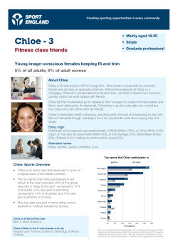 Chloe - 3 - Market Segmentation