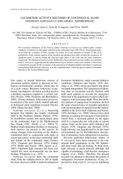 LOCOMOTOR ACTIVITY RHYTHMS OF CONTINENTAL SLOPE