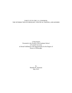 PARTY FIT IN THE U.S. CONGRESS: THE INTERSECTION OF
