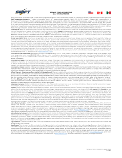 Terms and Conditions - Swift Transportation