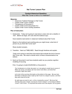 Nat Turner Lesson Plan