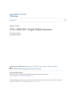 ENG 5009-001: Ralph Waldo Emerson - The Keep
