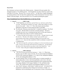 Son of God Ravi Zacharias was born in India with a Hindu ancestry