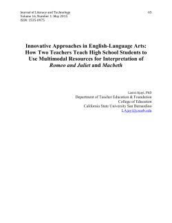 Innovative Approaches in English-Language Arts