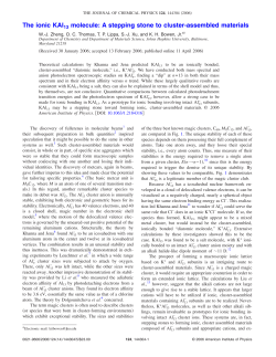 The ionic KAl13 molecule: A stepping stone to cluster
