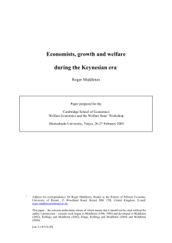 Economists, growth and welfare during the Keynesian era