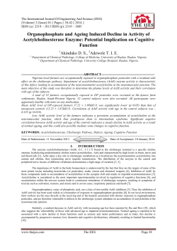 Organophosphate and Ageing Induced Decline in