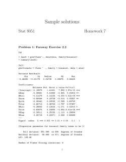 Homework 7 solutions