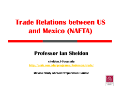 Trade Relations between US and Mexico (NAFTA) Trade Relations
