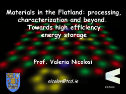 Materials in the Flatland: processing, characterization and beyond