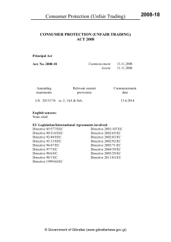 Consumer Protection (Unfair Trading) Act 2008