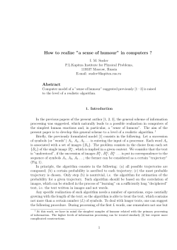 in computers - P.L.Kapitza Institute for Physical Problems