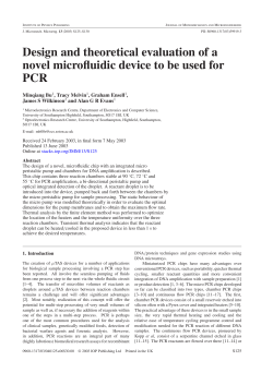 Design and theoretical evaluation of a novel microfluidic device to