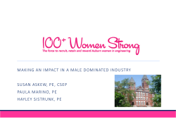 MAKING AN IMPACT IN A MALE DOMINATED INDUSTRY SUSAN