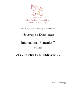 (8th Edition) Standards and Indicators