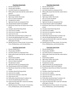 Cloud Quiz Study Guide 1. How do clouds form?