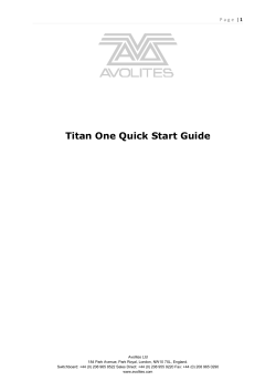Titan One Quick Start Guide