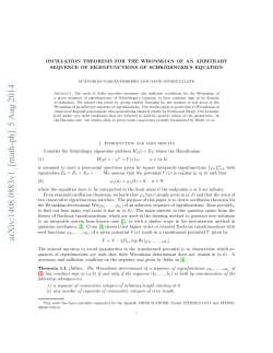 Oscillation theorems for the Wronskian of an arbitrary sequence of