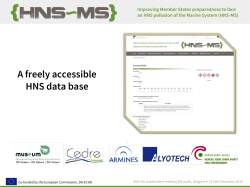 A freely accessible HNS data base - HNS-MS