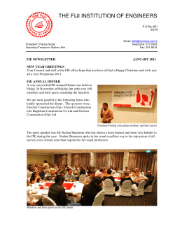 Newsletter: January, 2011 - Fiji Institution of Engineers