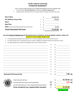 Cost Estimator Worksheet