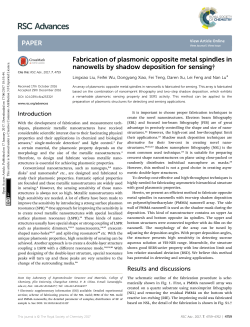Fabrication of plasmonic opposite metal spindles