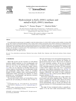 Hydroxylated o-Al 2O3 (0001) surfaces and metal/o