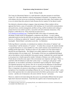 "Experiences using Introduction to Systems" by Dr