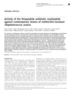 Activity of the thiopeptide antibiotic nosiheptide against