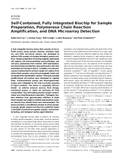 Self-Contained, Fully Integrated Biochip for