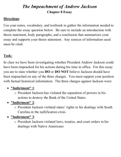 The Impeachment of Andrew Jackson