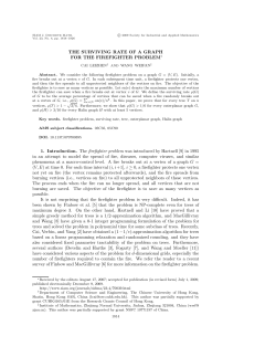 The Surviving Rate of a Graph for the Firefighter Problem