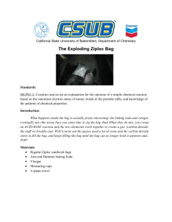 The Exploding Ziploc Bag - California State University, Bakersfield