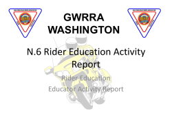 N.6 Rider Education Activity Report