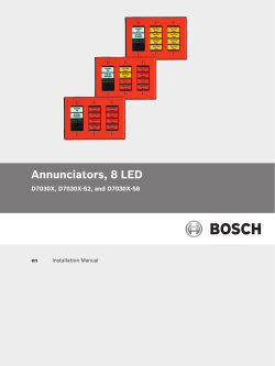 Annunciators, 8 LED - Bosch Security Systems