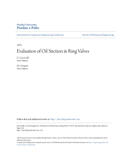 Evaluation of Oil Stiction in Ring Valves - Purdue e-Pubs