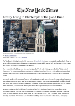 Woolworth Building Hits August 2012