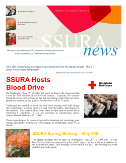 SSURA Hosts Blood Drive - Shawnee State University