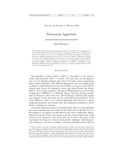 Prosecuting Aggression - Harvard International Law Journal