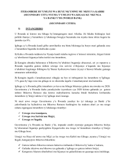 ITERAMBERE RY`UMUJYI WA HUYE NK`UMWE MU MIJYI YA