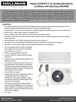 Hallman 22,000 BTU 2 Ton Ductless Mini