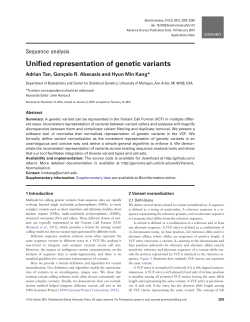 Unified representation of genetic variants