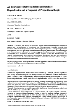 An Equivalence Between Relational Database Dependencies and a